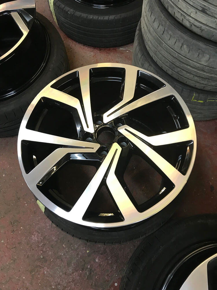 Repaired alloy wheel from Wimbledon customer